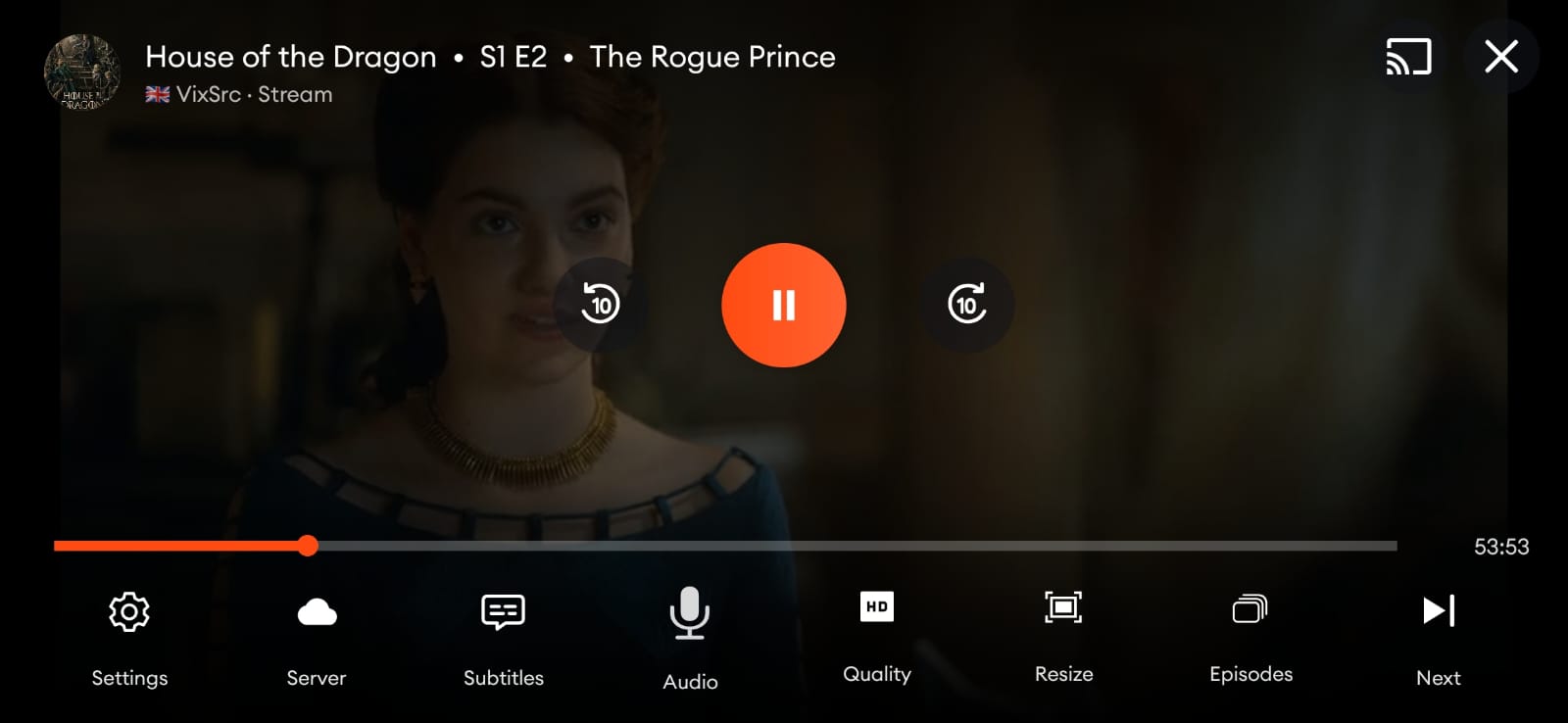 Voltra v9 streaming player on Android mobile