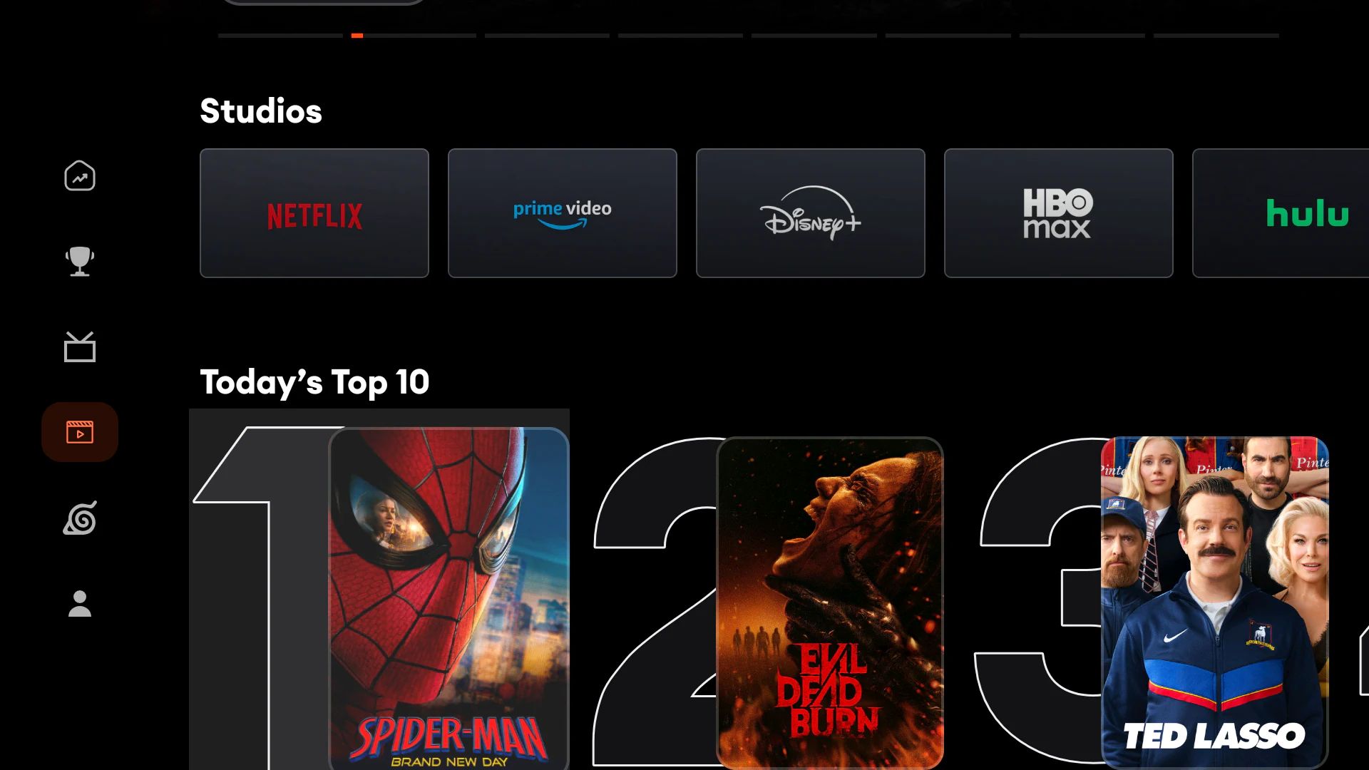Voltra movies and series browser on Android TV